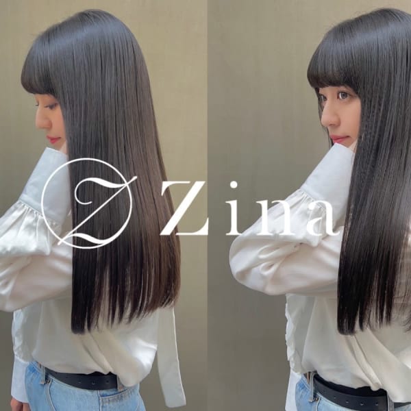 【高級PREMIUMストレート（縮毛矯正）】毛先がきちんとまとまるナチュラルストレートに髪質改善！|韓国ヘア Zina 北千住ミルディス通り 韓国顔周りカット/髪質改善【ジーナ】