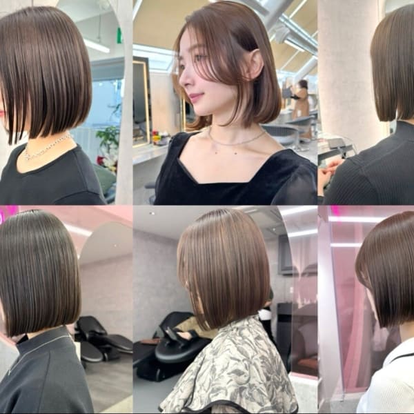 トレンドスタイルで人気な【ラインボブ】ミリ単位のこだわりカットでどこから見ても綺麗なボブが人気☆|Lond one 縮毛矯正/髪質改善/ダブルカラー/レイヤーカット/ボブ 神戸三宮【ロンドワン】