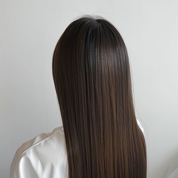 毛先が硬くならず、自然で柔らかな艶々ストレート♪指通りも滑らかで、寝起きのまま手ぐしでセット完了★|MODE K's 西宮店
