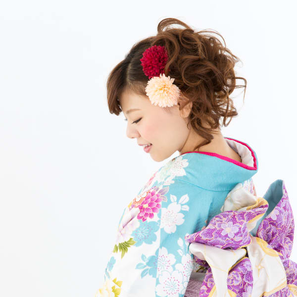成人式・着付セット ￥21,300|美容室アンジー 三田本店