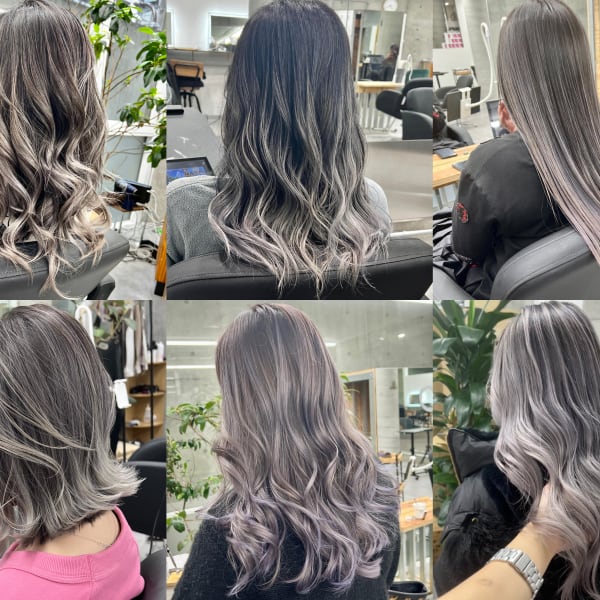 圧倒的経験値で理想のバレイヤージュに。ハイトーンなのに艶々の憧れ外国人風カラー|Welring hair salon【ウェーリング ヘアサロン】