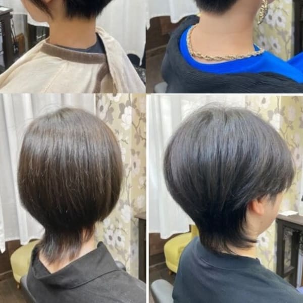 女子ショート 束感ショート マッシュウルフ |tete et clou