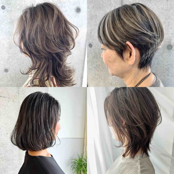 豊塚幸嗣が叶える脱白髪染めとハイライト×大人女性ウルフスタイル|sweep 平尾