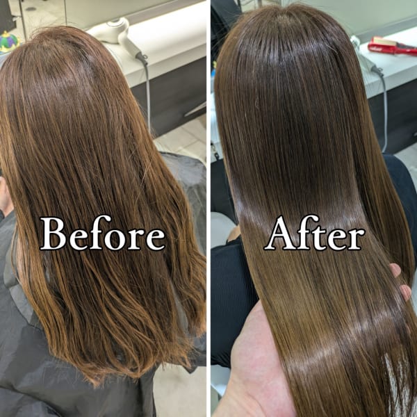【毛髪補修◎髪質改善カラー 化粧品,補修成分原料使用】髪質改善成分で広がり改善、艶のある大人の美髪♪|HAIR MAKE Riza 札幌大通り店