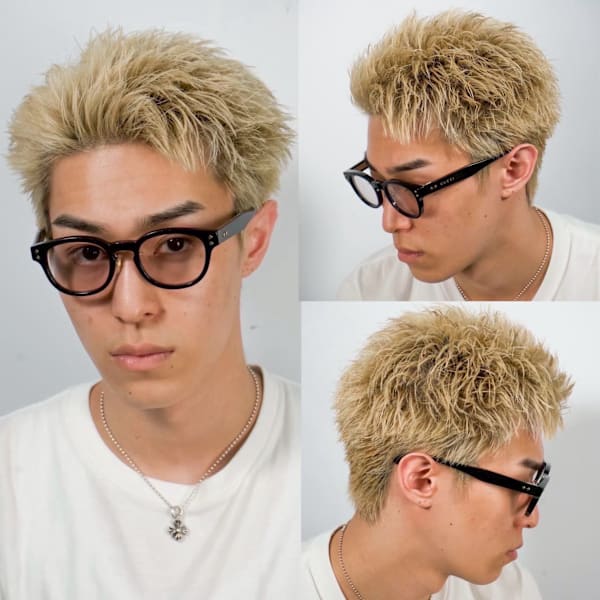 フェードカットに合うハイトーンカラーやメッシュカラーで他のフェードスタイルとは一味違う仕上がりに！|HIRO GINZA BARBER SHOP 横浜