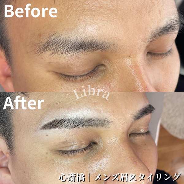 Libra 心斎橋　大人気メニュー★【アイブロウワックス】before→after|Libra
