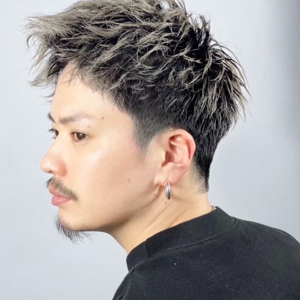 【立体感あるスタイリング】メンズメッシュカラー|ヒロ銀座BARBER SHOP 大宮店