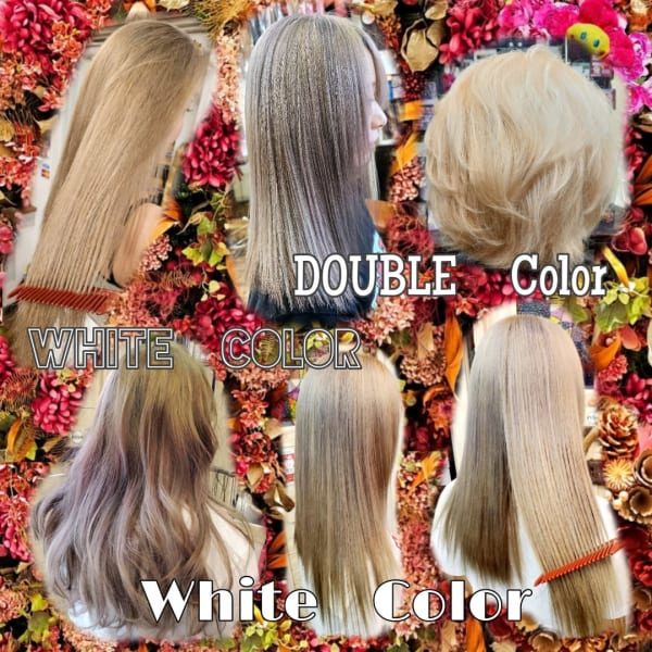 【ブリーチ】【髪質改善】ホワイトカラー　ライトナーカラー　で　明るいカラーが可愛いです|hair make Deco．Tokyo 大島店