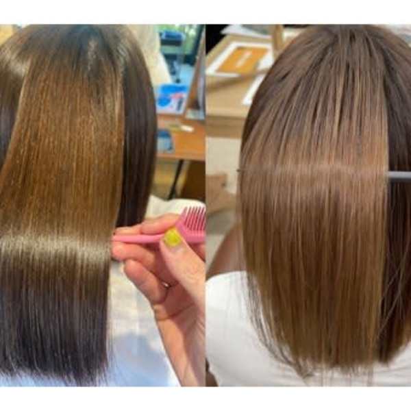 美髪カラーと同時施術可能な髪質改善メニューあり|SARA Beauty Sight 九大学研都市店