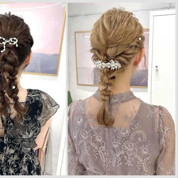 《ヘアセット》お呼ばれアレンジ¥6500→¥4500|MHOOD オージュア認定髪質改善トリートメント&カラー立川【ムード】