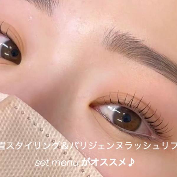 【人気.No.1*】-美眉スタイリング&パリジェンヌラッシュリフトSet¥10,000 |YEON マツエク アイブロウ パリジェンヌ まつげパーマ ネイル 表参道/青山