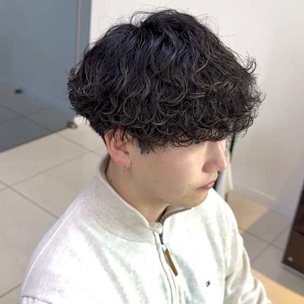 【メンズ限定】カット＋ナチュラルパーマorトレンドパーマ|FACE。大船