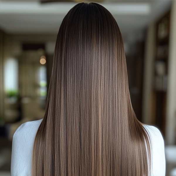 《お悩みや髪質に合わせた施術が人気》真っすぐ過ぎない自然に溶け込むナチュラルな酸性ストレートヘア♪|Glimpse 大濠店
