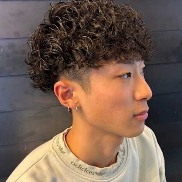 メンズカット＋パーマ＋TR￥8,000◆毎朝のセットも簡単な再現性の高いパーマが人気の豊平区理容室|全室完全個室 THIS IS BARBER 4th