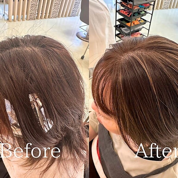 ハイライトで立体感＆若見えを実現|AND FINE hair beauty 白楽町エスパーク店