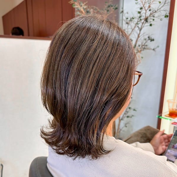 白髪を活かす透明感カラー|＆Fine hair beauty 玉島店