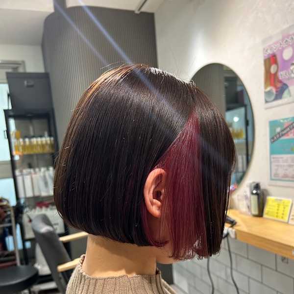 【SNSで話題の韓国ヘア★】インナーカラー/【大人気◎韓国ヘア!】イヤリングカラー|miel hair新宿 ケアブリーチ 髪質改善 スパ