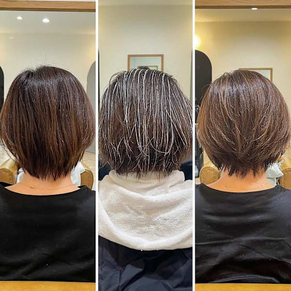 白髪ぼかし・赤み消し透明感カラーに最適なシークレットハイライト|Laedi