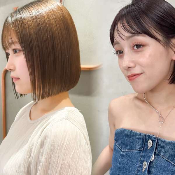 ボブと言えば！王道人気「切りっぱなしボブ」360度均一な長さが美しい！忙しい朝もセットが簡単！|Lond espoir 錦糸町