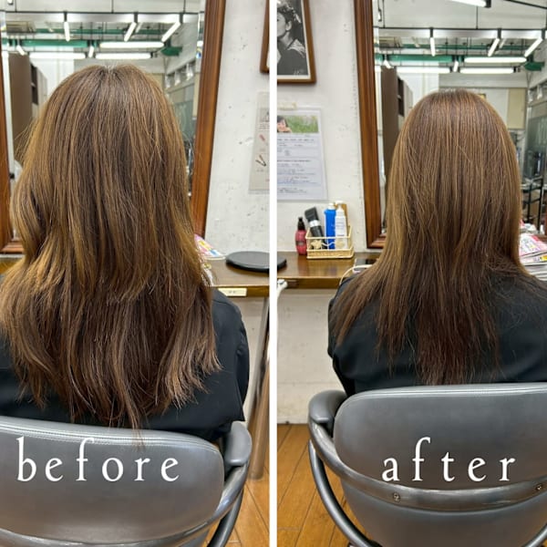 ノンアイロンブローで伸ばす自然な艶髪ストレート|APIS 縮毛矯正専門店