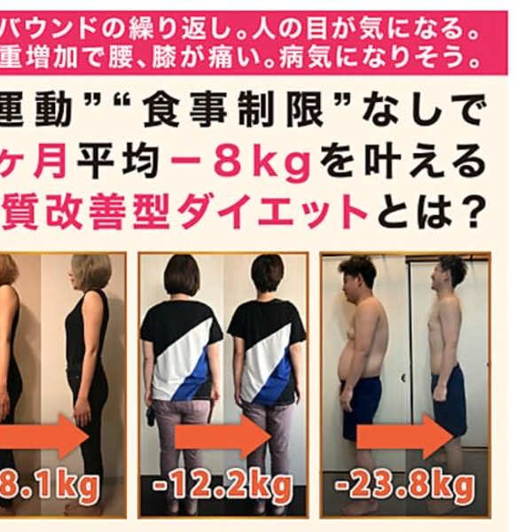 運動・食事制限なし!3ヶ月平均ーkg【体質改善型ダイエットプログラム】カウンセリング|西船南口整体院・加圧スタジオ 西船橋カイロプラクティック