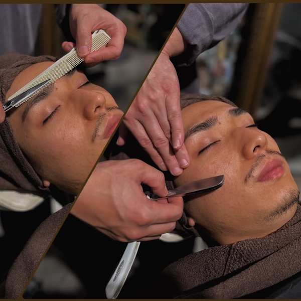 できる男の身だしなみ【シェービング】理容室でしか出来ないシェービング！産毛や眉毛も一緒にお任せ下さい|MARLEY'S BAR BER 本店