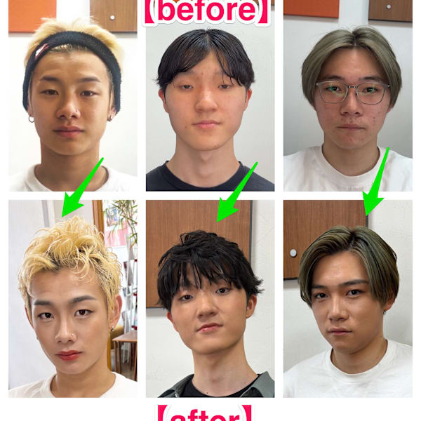 【メンズ限定】ヘアセット＋メイク　（眉カット付き）|美容室ブロッサム