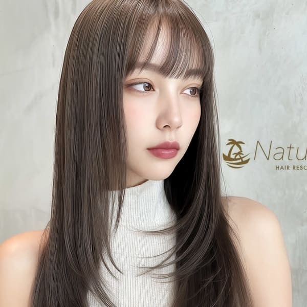 ★ツヤツヤ★ナチュラル縮毛矯正+カット¥14300|【全席半個室サロン】Natural 池袋店