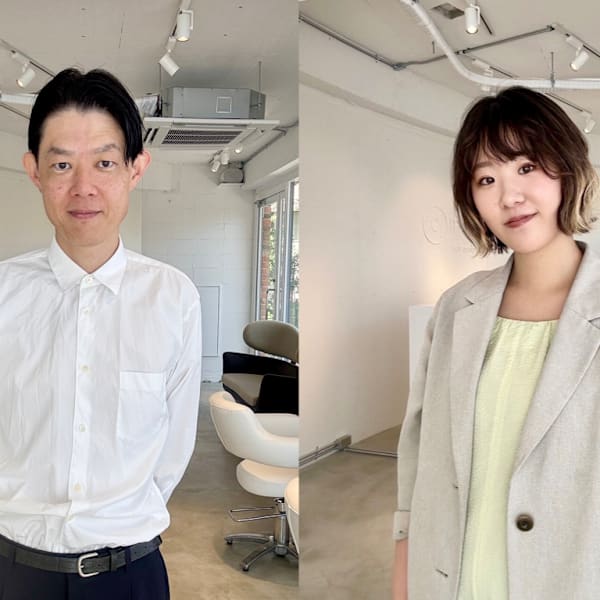 穏やかで柔らかい2人のスタイリストが作るサロンの雰囲気が大好評！|CIRCLES hair design 薬院浄水通り店