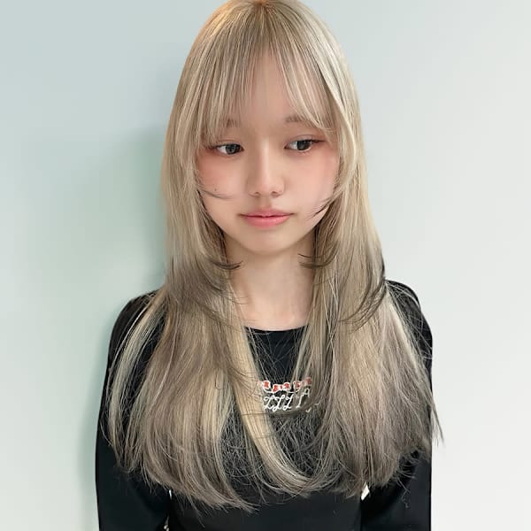 【ブリーチ+カラー+ハニートリートメント¥12,980】透明感×垢抜けスタイル|u nagoya