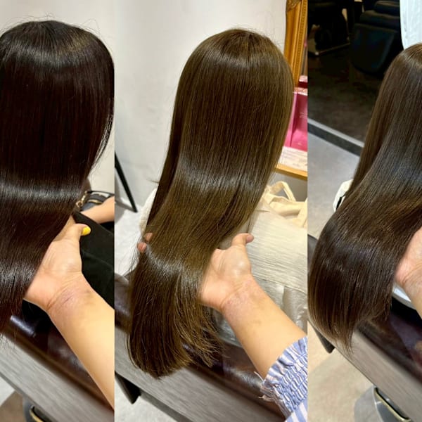 うるツヤになれる厳選トリートメントが自慢のサロン ♪ Aujuaトリートメントで更なるツヤ髪へ！|abinto 武蔵小杉 by rcid