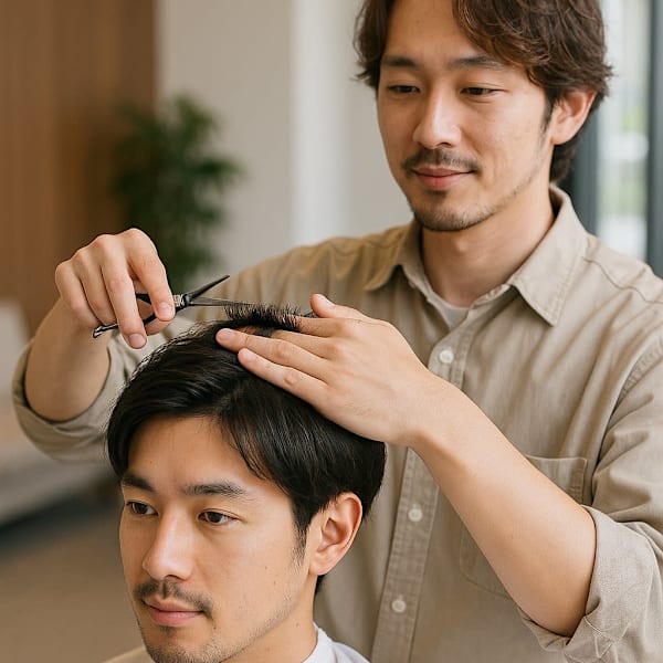 【ビジネススタイルにも対応】マッサージ付きシャンプーカット+眉カット【清潔感◎好感度UP】|美容室MashUp