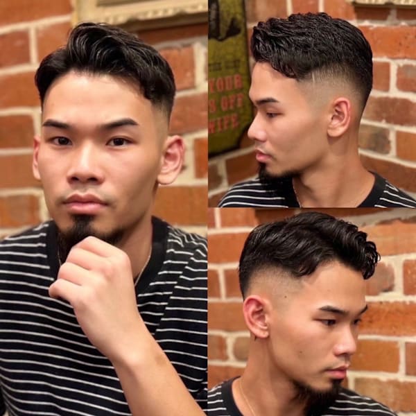 【大人気バーバースタイル】男らしい爆上げです!清潔感とデザイン性を兼ね備えている床屋の究極の技術!|ヒロ銀座名駅西口店