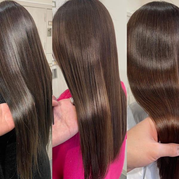 髪質改善カラーや酵素カラーで髪と頭皮に良いコトをもっと、ちゃんと。地肌につかないカラー塗布も人気♪|Pap's de coiffeur 甲東園店