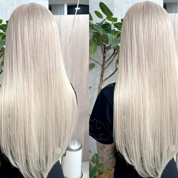 《無彩色の中に個性を宿す》圧倒的透明感のホワイトハイトーン【ブリーチカラー】|LOWRL 渋谷