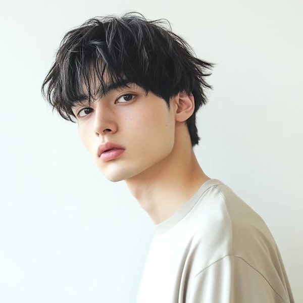 メンズカット+パーマ¥7700*男性から絶大な支持◎朝のセットも簡単に♪ON/OFFキマるスタイルに|岡山髪質改善美容室 hair studio Chao by MICHI 【ヘアースタジオチャオ】