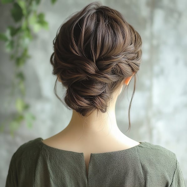 【秋冬イベントにおすすめ】大人可愛い編み込み風アップスタイル|美容室　ヘアー・アーティス