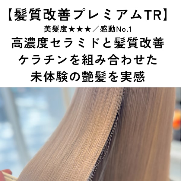 【髪質改善★★★】最高峰プレミアムTR⇒潤い・ツヤ感全てが欲しい方|CHARMANT半個室型髪質改善特化サロン六町