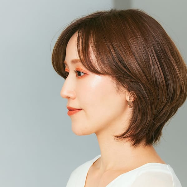 上品さと扱いやすさが両立したひし形ショート|美容室　ヘアー・アーティス