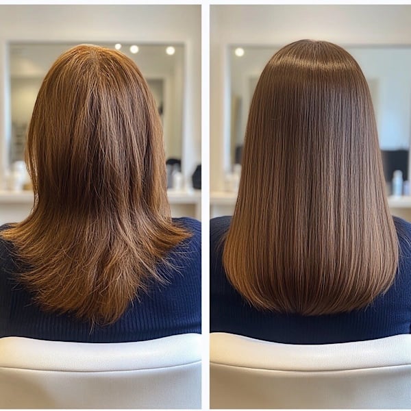 柔らかく、自然な仕上がりに感動。ダメージレスで毎朝のスタイリングも時間短縮◎お手入れ簡単な美髪に♪|e.m.a PREMIUM BEAUTY SALON