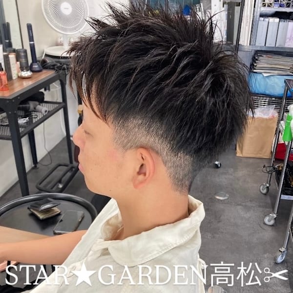 【メンズ/ツーブロック】刈り上げ& 波打ちパーマ/ かっこよく決まるメンズスタイルが得意◎|STAR★GARDEN