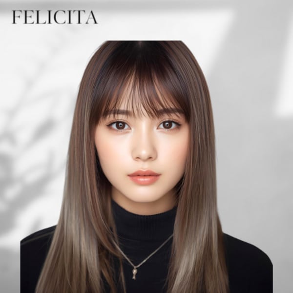 外国人風透明感カラーにハイ・ローライトの3Dデザインでトレンド感溢れるスタイルに！イメチェンにも◎|FELICITA ZEAL