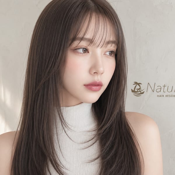 ★ツヤツヤ★ナチュラル縮毛矯正+カット¥14300|【全席半個室サロン】Natural 仙台西口店
