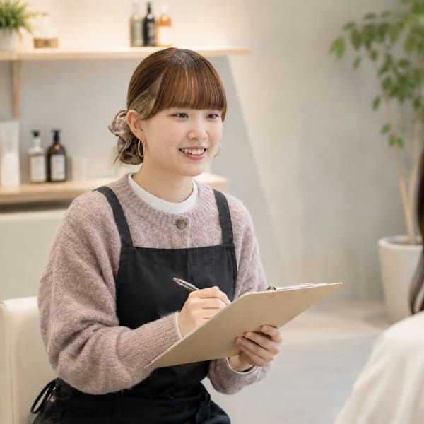 理想のデザインはもちろん、明日からの「綺麗」と「扱いやすさ」を叶えるための特別なカウンセリングの流れ|美容室 an・rata 和歌山市店
