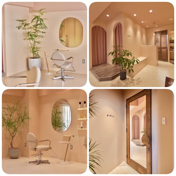 ホテル&カフェライクなこだわりの店内♪|emu head spa & treatment 赤坂