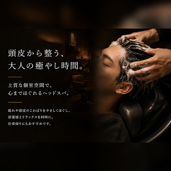 カットと一緒に、頭皮も疲れもリフレッシュ|ヒロ銀座バーバーショップ広島本店