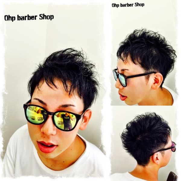 シャンプーカット + 部分パーマ + 炭酸シャワー