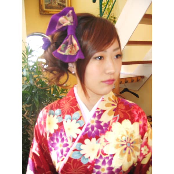 卒業式アップ・メイク・袴着付け<早朝料金込み>