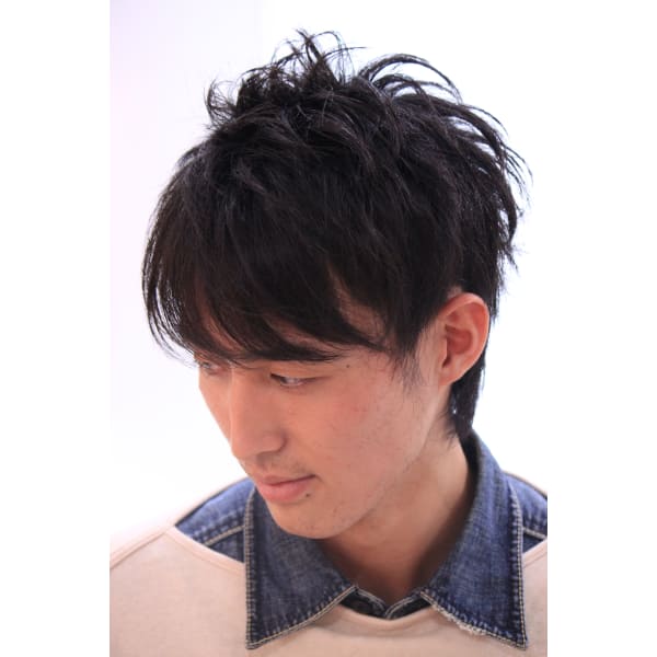 《メンズ限定》朝楽スタイリング ポイントパーマ+カット ￥8030→　￥6600