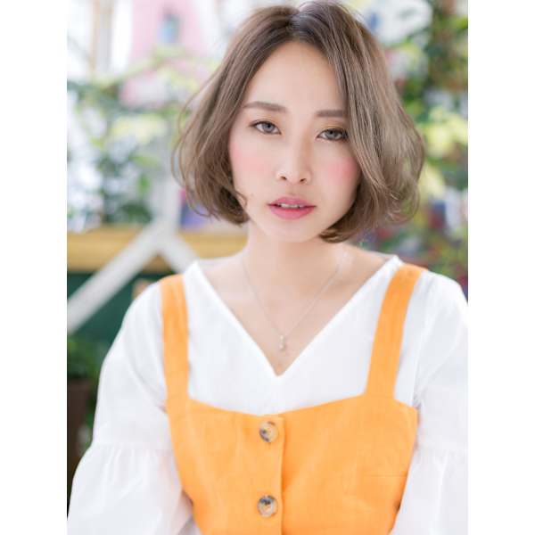 外国人風…ニュアンスカール大人ボブ